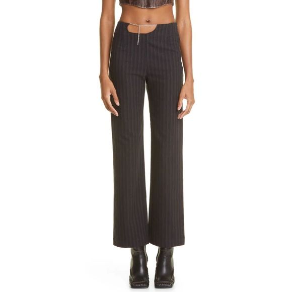 Paloma Wool Pants - PALOMA WOOL Moonless Chain Detail Recycled Organic Cotton Blend Trouser Sz 34